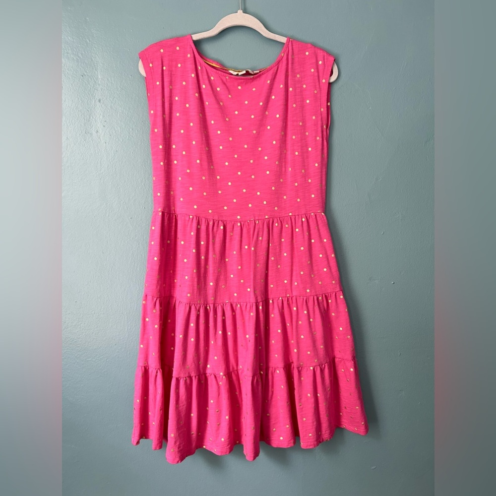 Pink Polka Dot Boden Dress Sz 6